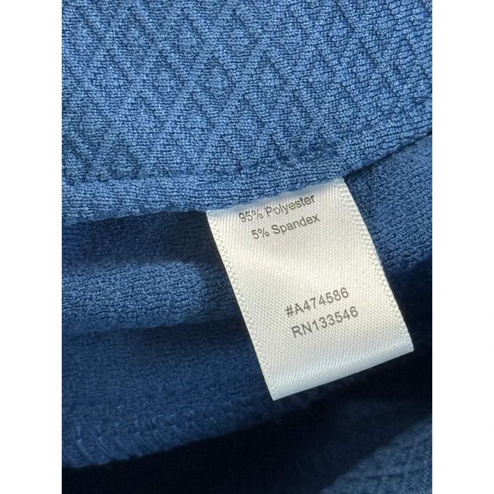 Legacy XXS Blue Textured Jacquard Pull On High Rise Straight Leg Pants A474586